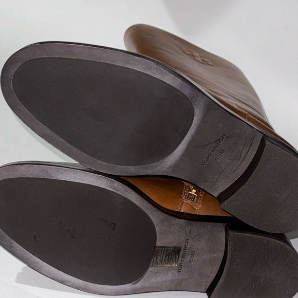 New TORY BURCH The Riding Boot Milano Mezzo Calf Brown Leather Women’ Size 6.5 - Picture 6 of 10